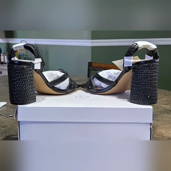 The Drop Women's Renalda Woven Chunky Heel Sandal #1211 - Picture 5 of 15